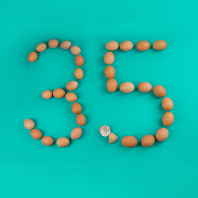 • Eggs showing decline in fertility after 35