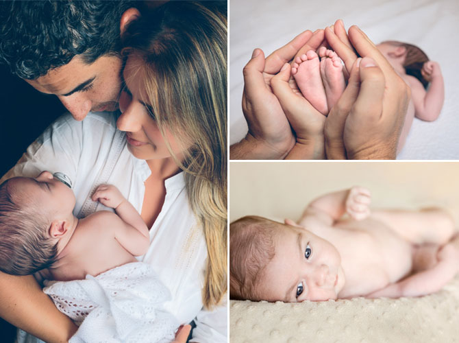 young couple with their newborn baby