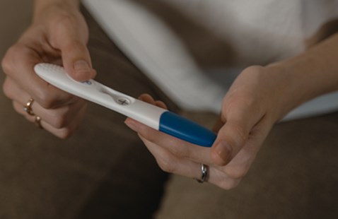 Pregnancy Test In Hands